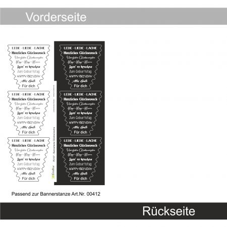 Bannertexte Glückwünsche - Designpapier